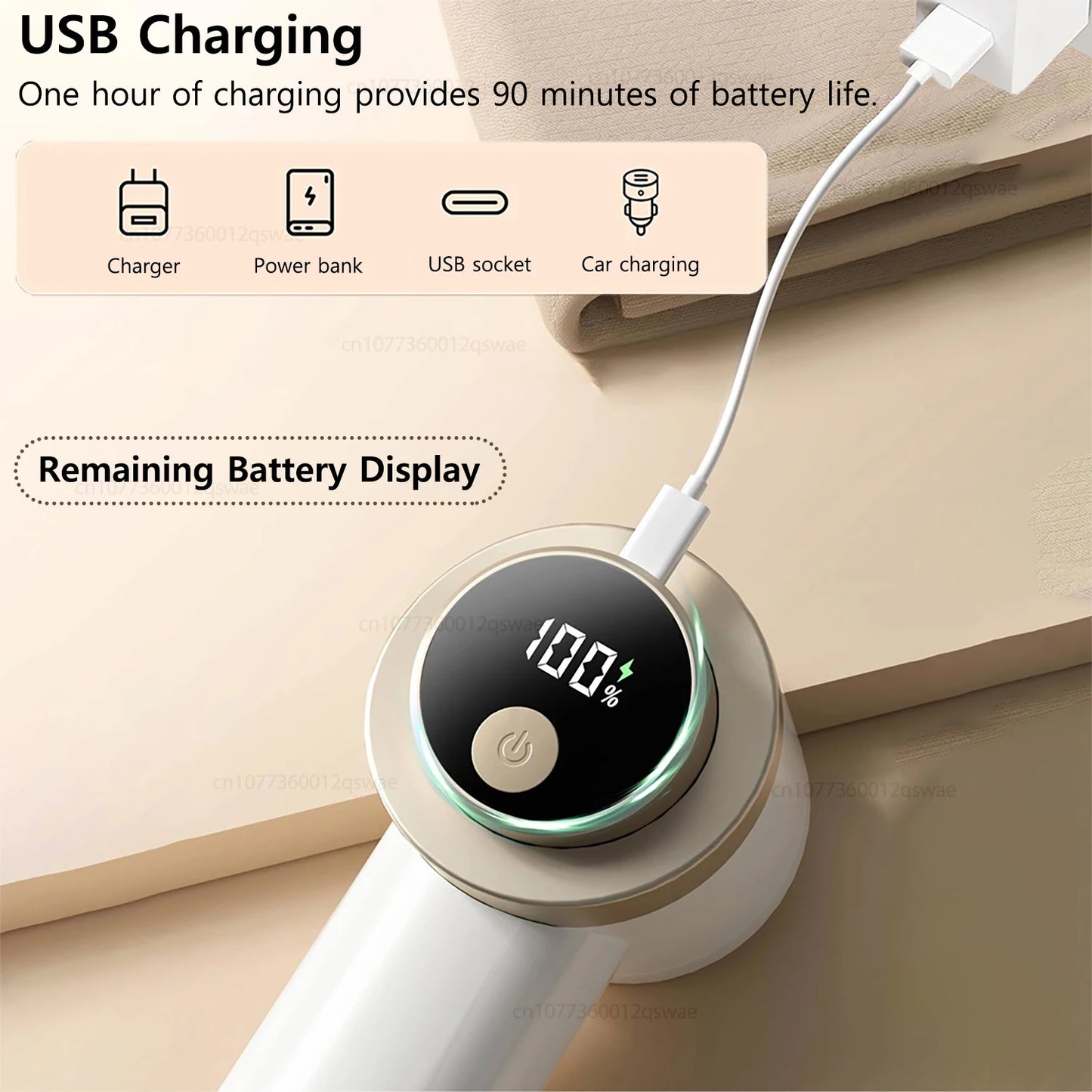 Lint Remover for Clothing Electric Pellet Fluff Remover Portable Rechargeable Fabric Shaver Removes Lint from Clothes
